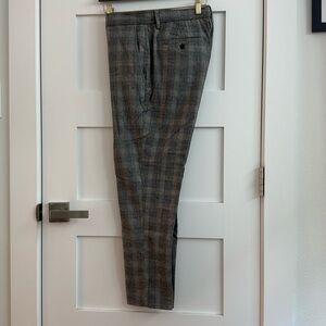 Gray plaid pants